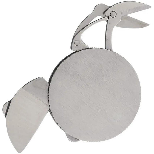 BZ Coin Knife Gift Box - Stainless Handle Compact Multitool With Small Blade And Scissors 1.63 Inch Diameter by Miscellaneous