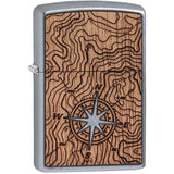 Zippo WoodChuck Compass Lighter With Laser Cut Wood Insert For Outdoor Adventurers by Zippo