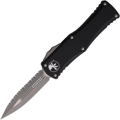 Microtech Auto Hera DE OTF Tactical Knife Double Edge 3-Inch Serrated Blade Apocalyptic Finish For Collectors by Microtech