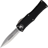 Microtech Auto Hera DE OTF Knife Stonewash Blade Black Aluminum Handle for EDC Enthusiasts by Microtech