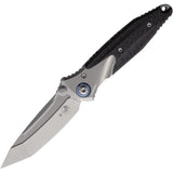 Microtech Socom Bravo Mini Framelock EDC Tactical Knife Bead Blast Premium Steel Tanto with Carbon Fiber Inlay by Microtech
