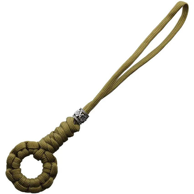 Coeburn Paracord Lanyard With Ring 6 Inch Cobra Knot Snake Knot Khaki Outdoor Survival Gear by Coeburn Tool