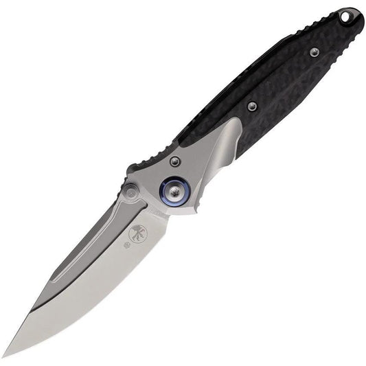Microtech Socom Bravo Mini Framelock Knife 260M-7CFTI With Gray Titanium Handle Carbon Fiber Inlay For EDC Pros Elite by Microtech