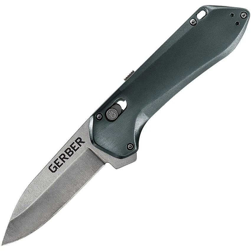 Gerber Highbrow Compact Assisted Opening Knife Gray Handle 2.75 Inch Blade 7Cr17MoV Everyday Carry by Gerber