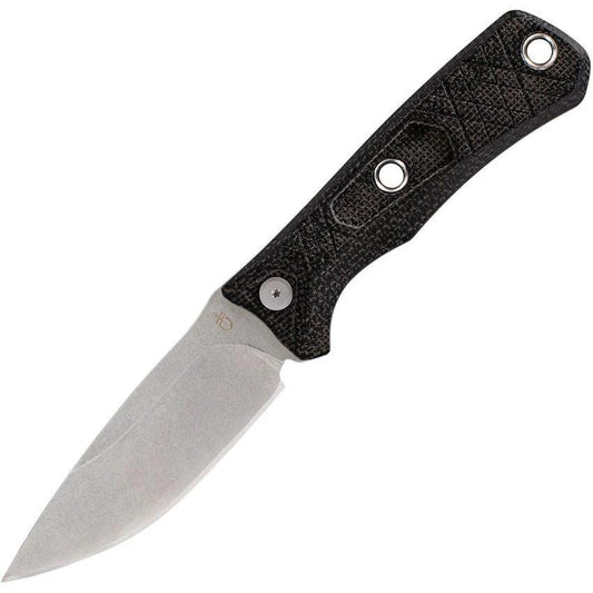 Gerber Convoy Fixed Blade Knife 8.5 Inch Full Tang Stonewashed 4 Inch 440A Blade Micarta Handle For Outdoorsmen by Gerber