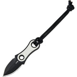 CJRB Knap Fixed Blade Knife 3in Overall With White G10 Handle And Black PVD AR RPM9, Full Tang For EDC Tactical Fans by CJRB