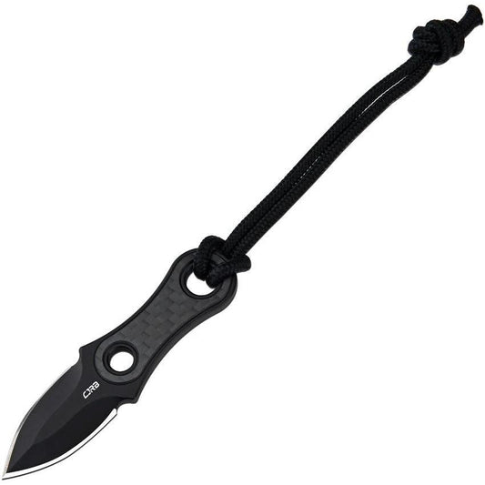 CJRB Knap Fixed Blade Knife Premium Carbon Fiber Handle AR RPM9 3 Inch Full Tang EDC Neck Sheath by CJRB