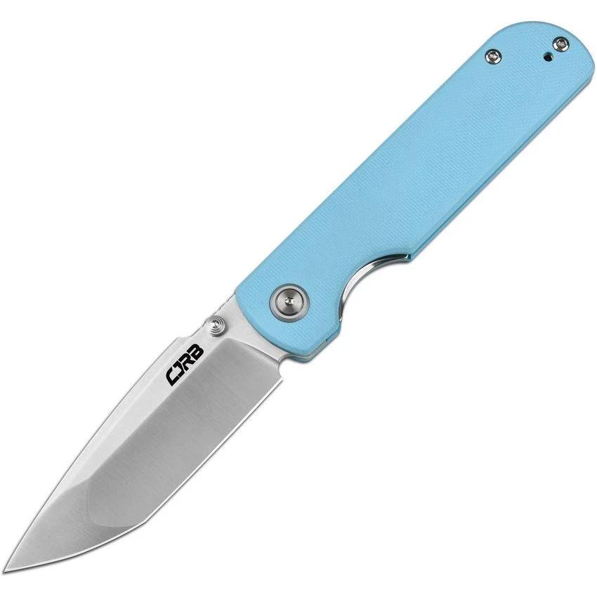 CJRB Nova Linerlock Blue G10 Handle Satin Tanto EDC Knife For Everyday Carry Thumb Stud by CJRB