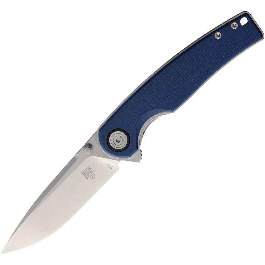 Cobratec Samson Linerlock Knife Blue Micarta D2 Blade 3.25in 4.25in Open EDC Ready Durable by Cobratec Knives