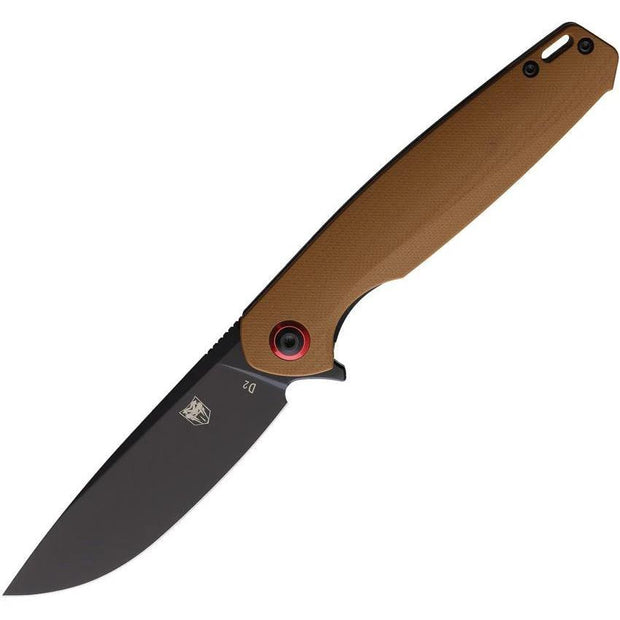 Cobratec Rath Linerlock Knife For EDC Enthusiasts With D2 Tool Steel Blade And Tan G10 Handle by Cobratec Knives