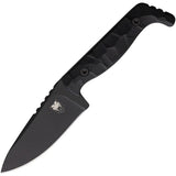Cobratec Knives Kingpin Fixed Blade Knife Black D2 Tool Steel Drop Point 4In Blade Full Tang Kydex Sheath EDC by Cobratec Knives
