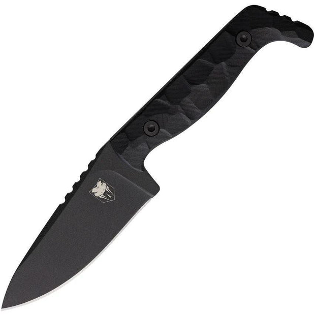 Cobratec Knives Kingpin Fixed Blade Knife Black D2 Tool Steel Drop Point 4In Blade Full Tang Kydex Sheath EDC by Cobratec Knives