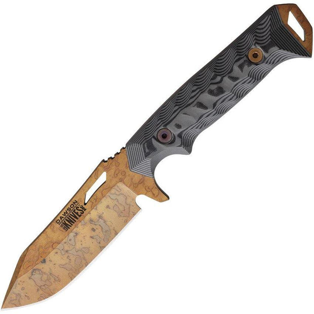Dawson Knives Shepherd Fixed Blade Blk/Gry 701220949062 by Dawson Knives