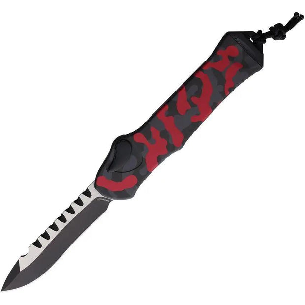Heretic Knives Auto Hydra OTF Recurve Red H008-10A-RCAMO by Heretic Knives