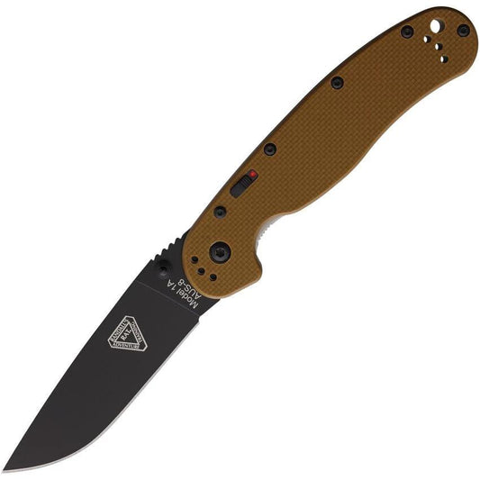 Ontario RAT IA Linerlock Assisted Opening Folder Knife Tan 8871TN for EDC Enthusiasts by Ontario