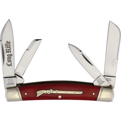 Rough Rider Congress Knife KB402 3.5 Inch Stainless Mirror Blades With Brown Jigged Bone Handle For Collectors by Rough Rider