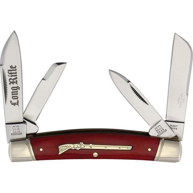 Rough Rider Congress Knife KB402 3.5 Inch Stainless Mirror Blades With Brown Jigged Bone Handle For Collectors by Rough Rider