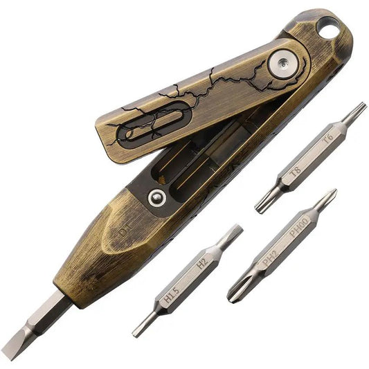 Oknife Otacle D1 Cracked Brass OTACLED1CB by Oknife