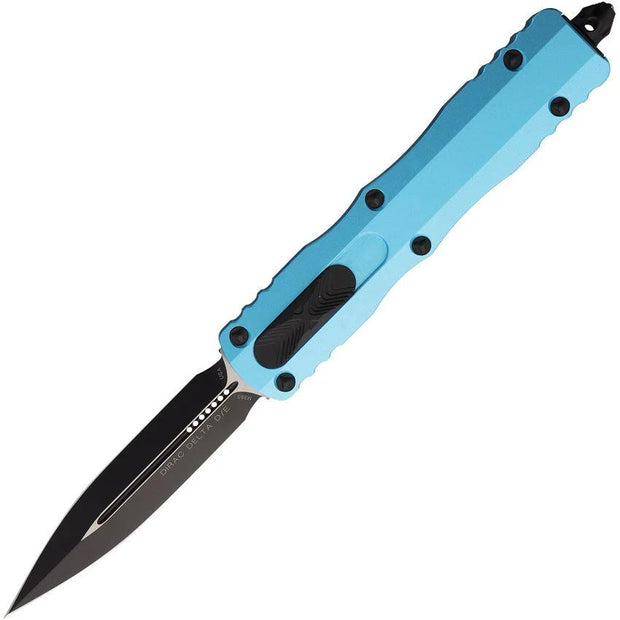 Microtech Premium Auto Dirac Delta D E OTF Knife Turquoise Aluminum Handle M390 Glass Breaker For EDC Enthusiasts by Microtech