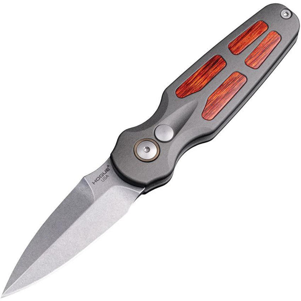 Hogue Ballista II Automatic Knife Button Lock for Everyday Carry Enthusiasts with MagnaCut Blade and Cocobolo Inlay by Hogue