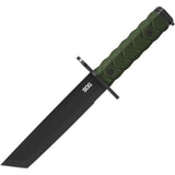 SOG BAR15T Combat Knife OD Green G10 Handle AUS8 Tanto Blade AR Barrel Ring Kydex Sheath For Tactical Fans by SOG