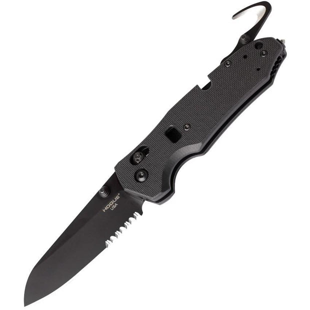 Hogue Trauma First Response ABLE 34770 Rescue Knife For First Responders With Glass Breaker And G10 Handle by Hogue