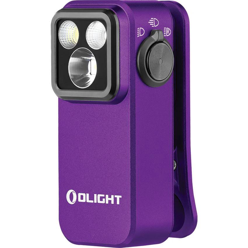 Olight Oclip Pro Clip Light Purple Rechargeable USBC 120m Beam For EDC Enthusiasts by Olight