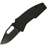 Demko Nano Shark Lock Stealth 20CV EDC Knife Black DLC Clip Point Blade Aluminum Handle by Demko