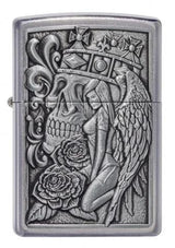 Zippo Skull & Angel Emblem Windproof Lighter – Model 49442 by Zippo
