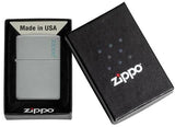 Zippo Logo Lighter 49452ZL Classic Flat Grey Finish For Collectors Everyday Carry Gift by Zippo