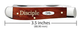 Religious Sayings Matthew 28:19–20 Chestnut Bone Mini Trapper by Case Cutlery
