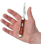 Religious Sayings Matthew 28:19–20 Chestnut Bone Mini Trapper by Case Cutlery