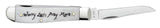 Religious Sayings “Worry Less, Pray More” Natural Bone Mini Trapper by Case Cutlery