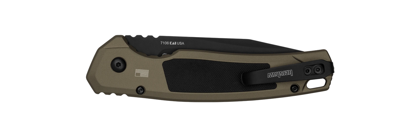 Kershaw Auto Launch 21 Damascus Drop Point Knife Auto Opening For EDC Enthusiasts by Kershaw
