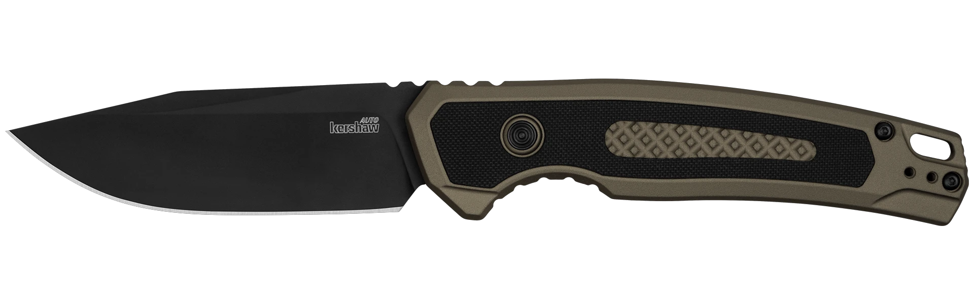 Kershaw Auto Launch 21 Damascus Drop Point Knife Auto Opening For EDC Enthusiasts by Kershaw