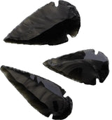 Black Obsidian Arrowheads Assorted Shapes 2in Handmade Mexico Bulk Pack 100 Pcs For Collectors by Arrowhead