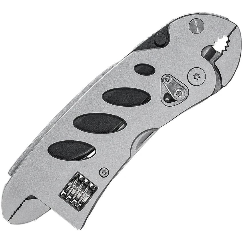 ABKT Tac Multi Tool AB009 Stainless Handles Pliers Wire Cutter Wrench Large Blade 10 Bit Set with Belt Sheath by ABKT Tac