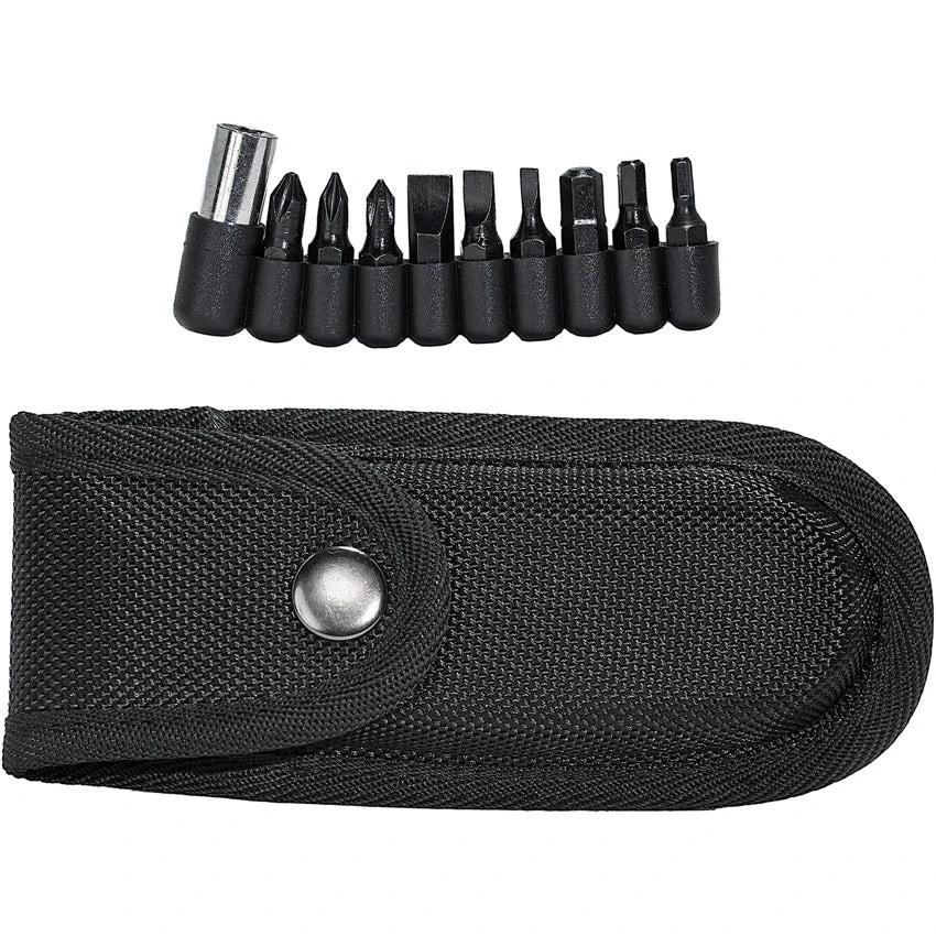 ABKT Tac Multi Tool AB009 Stainless Handles Pliers Wire Cutter Wrench Large Blade 10 Bit Set with Belt Sheath by ABKT Tac