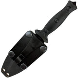 ABKT Tac Boot Knife AB014 7.25 Inch Overall 3.5 Inch Double Edge Black Oxide 8Cr13MoV Blade Black Handle Belt Sheath by ABKT Tac