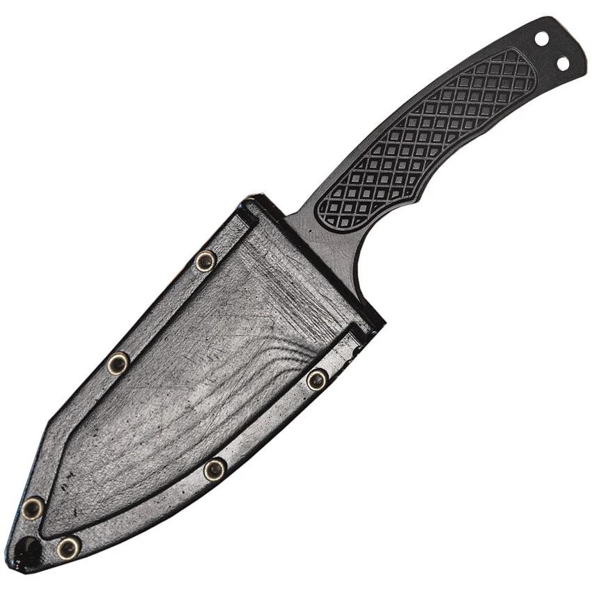 ABKT TAC Recon Ops Neck Knife AB017 4.5 Inch Overall 2 Inch Black Oxide 8Cr13MoV Tanto Blade Neck Chain by ABKT TAC