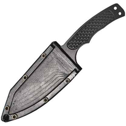ABKT TAC Recon Ops Neck Knife AB017 4.5 Inch Overall 2 Inch Black Oxide 8Cr13MoV Tanto Blade Neck Chain by ABKT TAC
