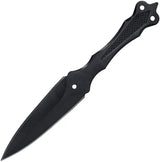 ABKT Tac Phantom Dart Throwing Knife AB021B 7.38Inch 3.5Inch Black Coated Stainless One Piece Lanyard Hole Belt Sheath by ABKT Tac