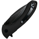 ABKT Tac Protector II Linerlock Knife AB023B 3.25 Inch D2 Stonewash Blade Black G10 Handle by ABKT Tac