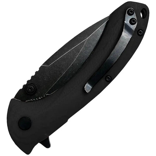ABKT Tac Protector II Linerlock Knife AB023B 3.25 Inch D2 Stonewash Blade Black G10 Handle by ABKT Tac