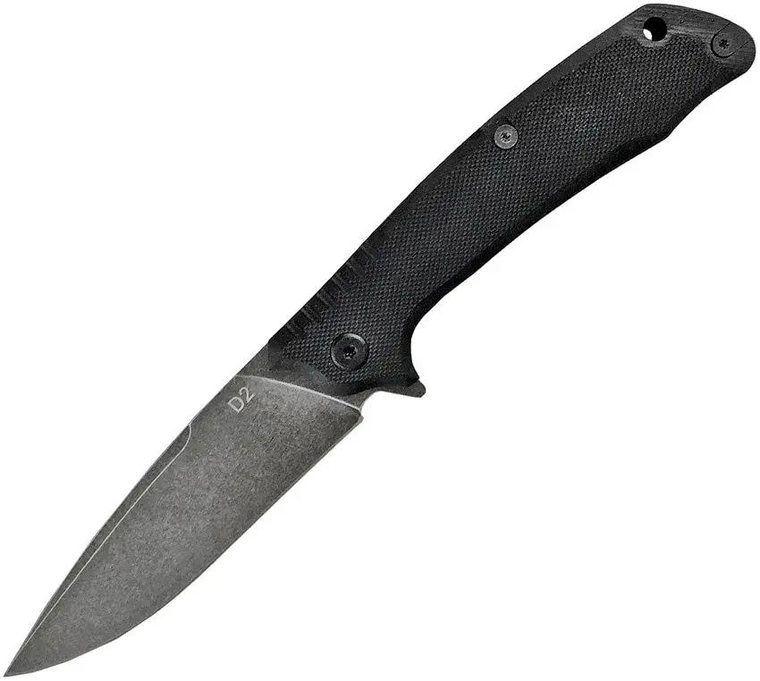 ABKT TAC Predator Linerlock Knife AB026B Black G10 Handle D2 Drop Point Blade 3.75in Closed 4.75in by ABKT TAC
