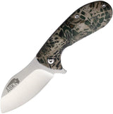 ABKT Tac Grunt Linerlock Knife AB048MP Camouflage Synthetic Handle 3.25 Closed 2.5 Satin 8Cr13MoV Blade by ABKT Tac