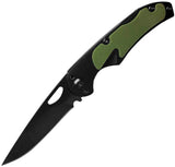 ABKT TAC Mark II Lockback Knife AB062G OD Green G10 Inlay 3 Inch Closed 2.5 Inch Black Oxide 8Cr13MoV Blade Pocket Clip by ABKT TAC