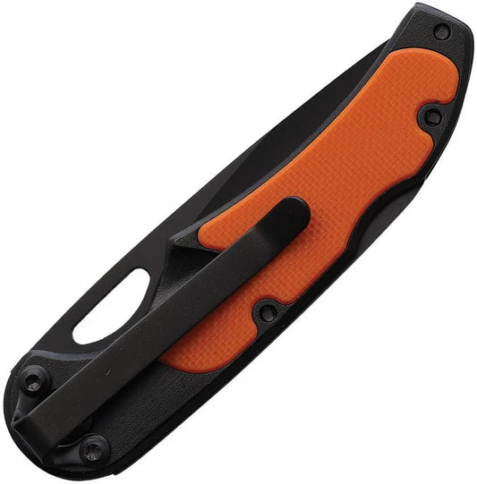 ABKT TAC Mark II Lockback AB062H Orange G10 Inlay 2.5 Inch Blade 8Cr13MoV Black Oxide Coated Pocket Clip by ABKT TAC