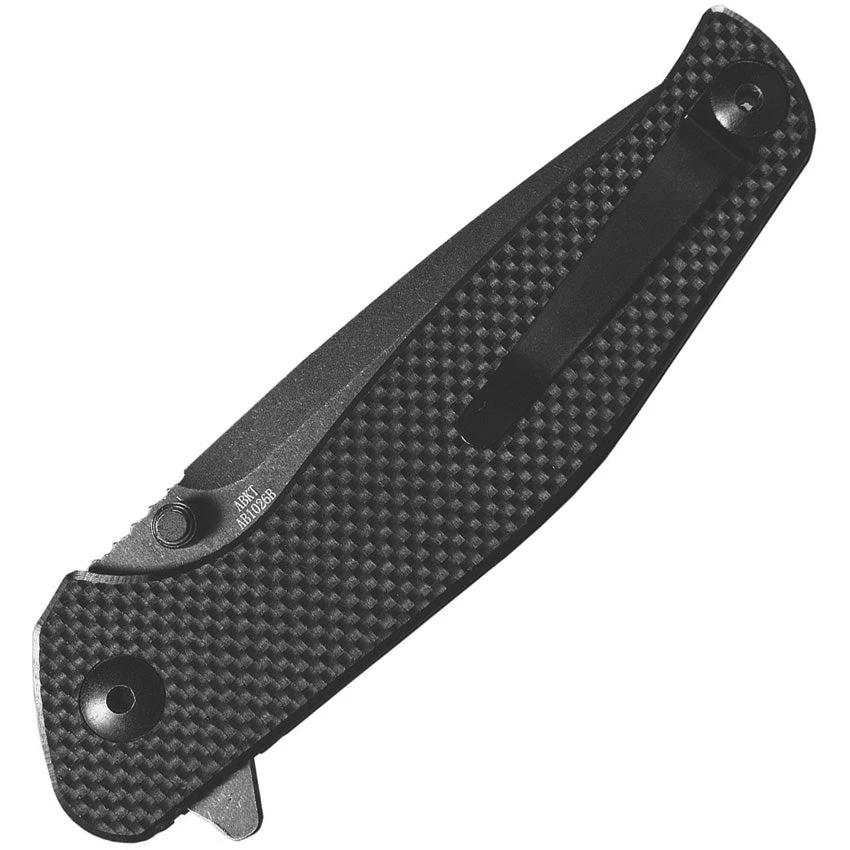ABKT TAC Catalyst Linerlock AB1026B Knife 4.5 Inch Closed 3.5 Inch D2 Blade Black Stonewash G10 Handle With Pocket Clip by ABKT TAC