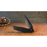 ABKT TAC Catalyst Linerlock AB1026B Knife 4.5 Inch Closed 3.5 Inch D2 Blade Black Stonewash G10 Handle With Pocket Clip by ABKT TAC
